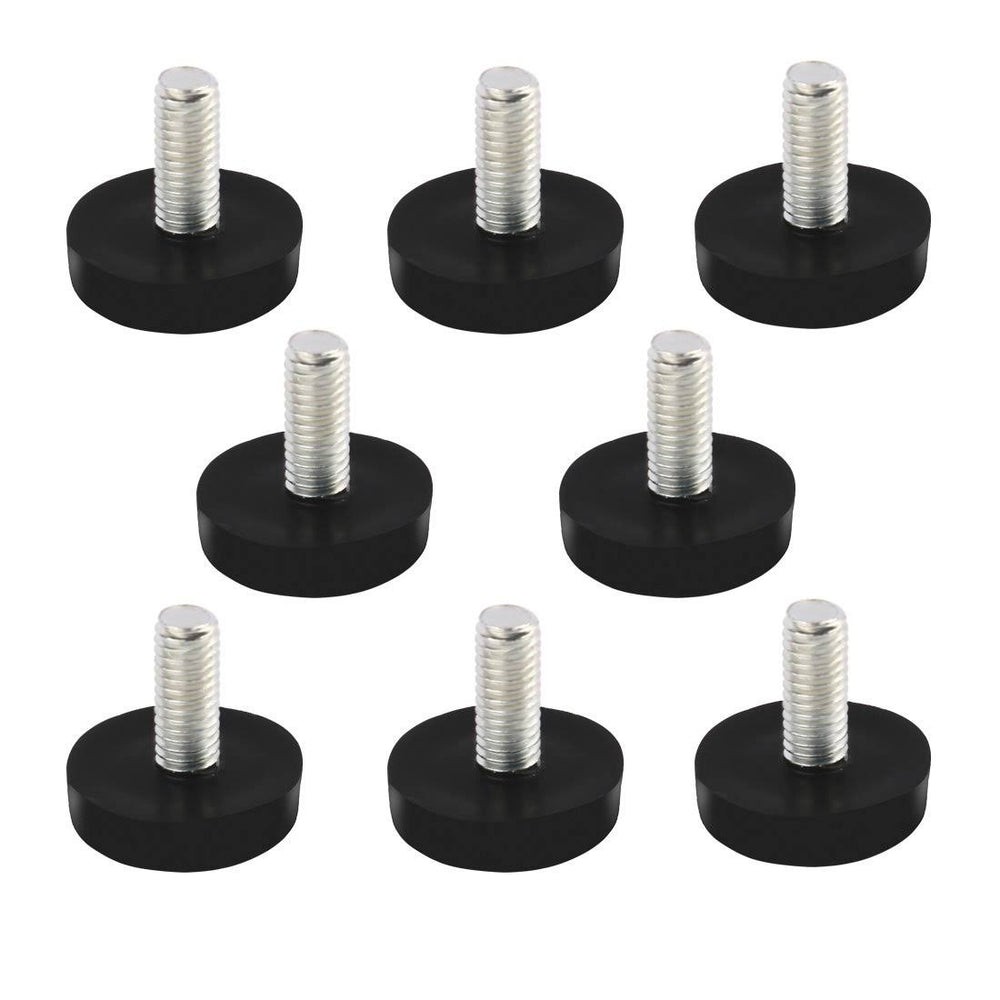 Home Office Table Desk Glide Leveling Foot M6x15mm Thread Black 8pcs