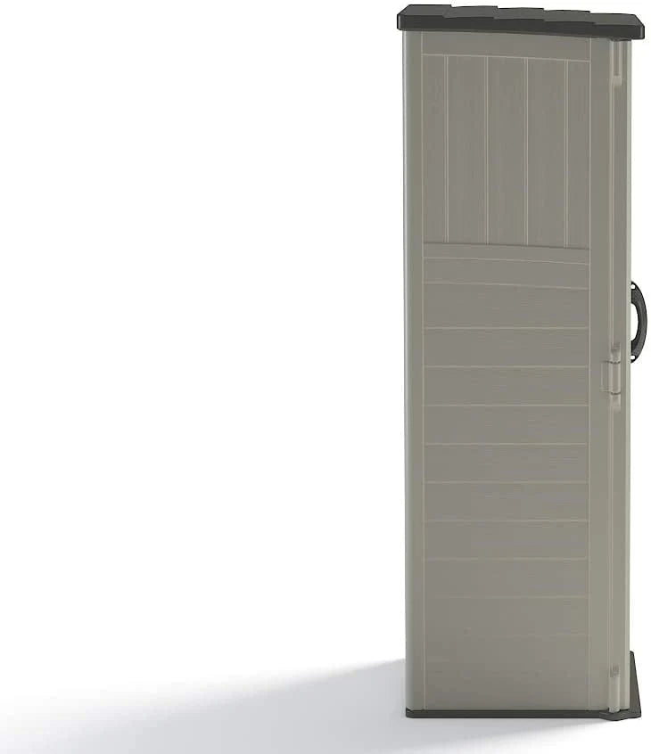 Suncast BMS1250 Resin Vertical Storage Shed Building, 22 Cubic Feet