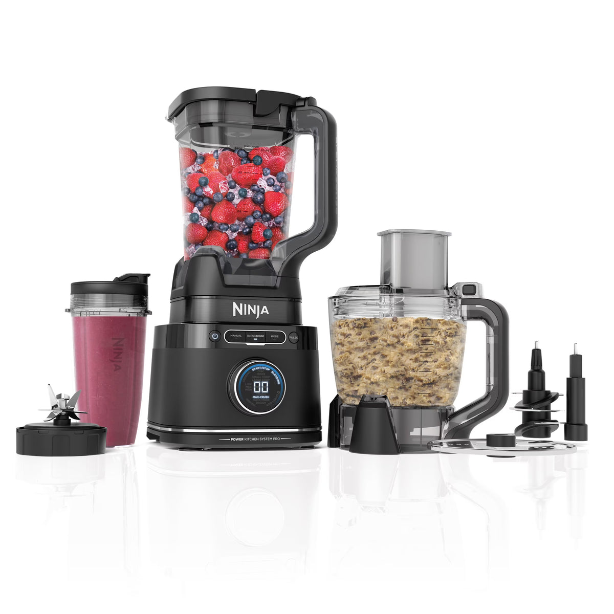 Ninja Detect Kitchen System Power Blender + Processor with Blend Sense Technology, Silver, TB400