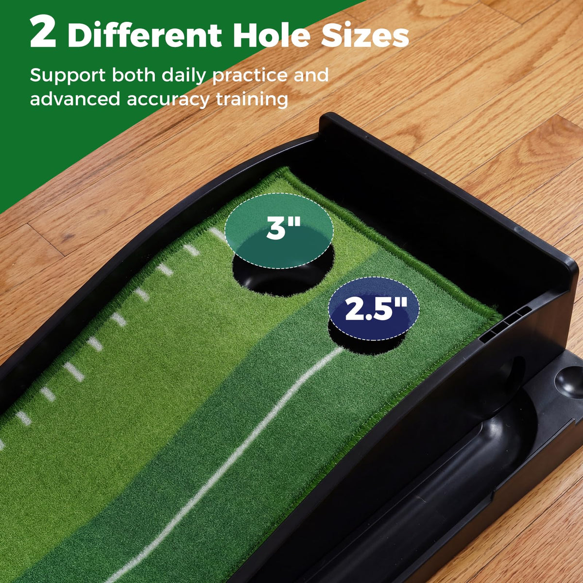 Tangkula Putting Green Indoor Golf Putting Mat 3 Putting Practice Balls Golf Training Aid for Home Office & Outdoors